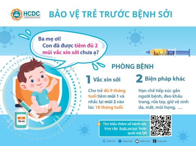 Bảo vệ trẻ trước bệnh sởi