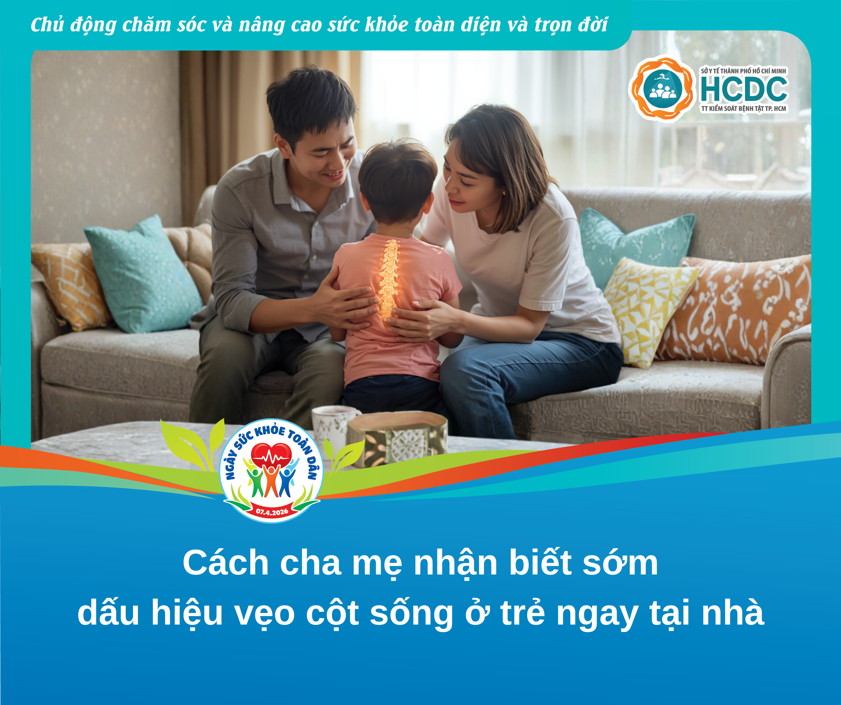 Cách cha mẹ nhận biết sớm dấu hiệu vẹo cột sống ở trẻ ngay tại nhà