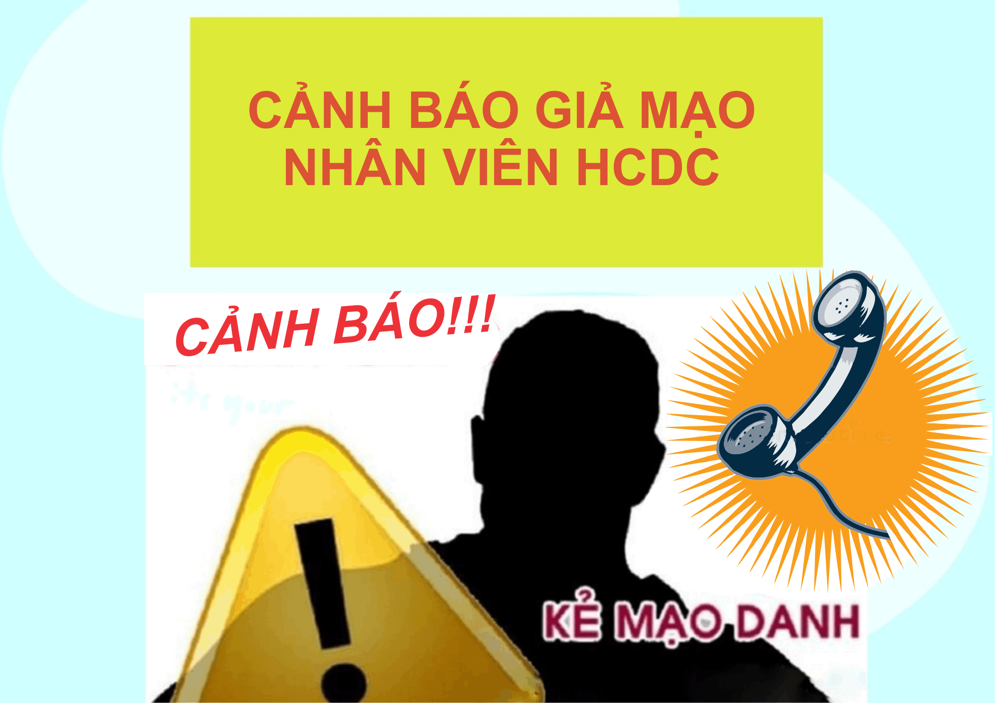 Cảnh báo giả mạo nhân viên HCDC qua điện thoại