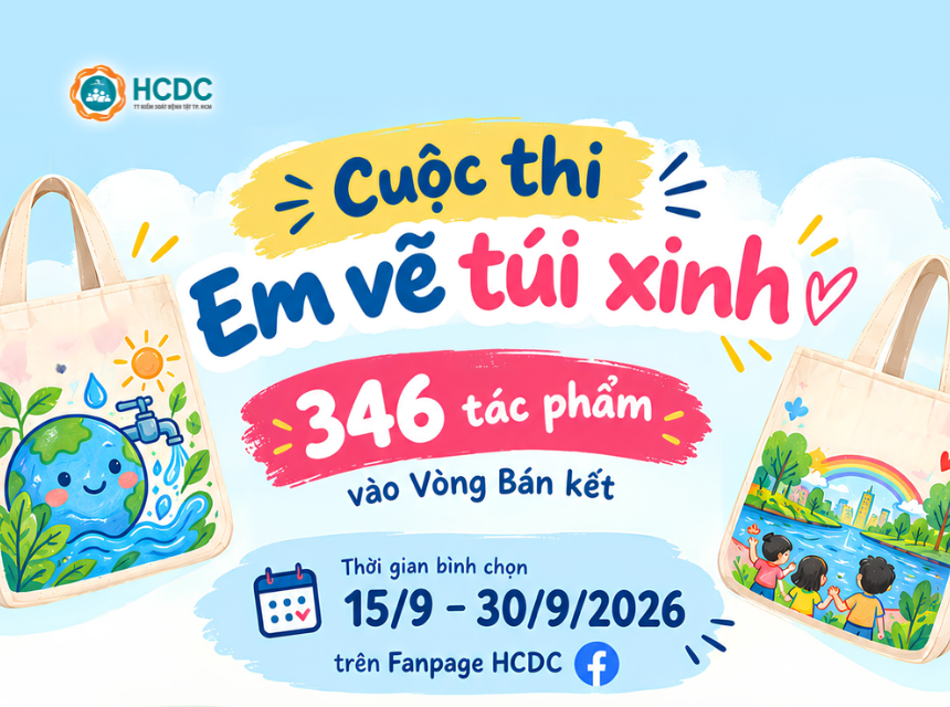 Công bố 346 tác phẩm vào Vòng Bình chọn Cuộc thi “Em vẽ túi xinh”