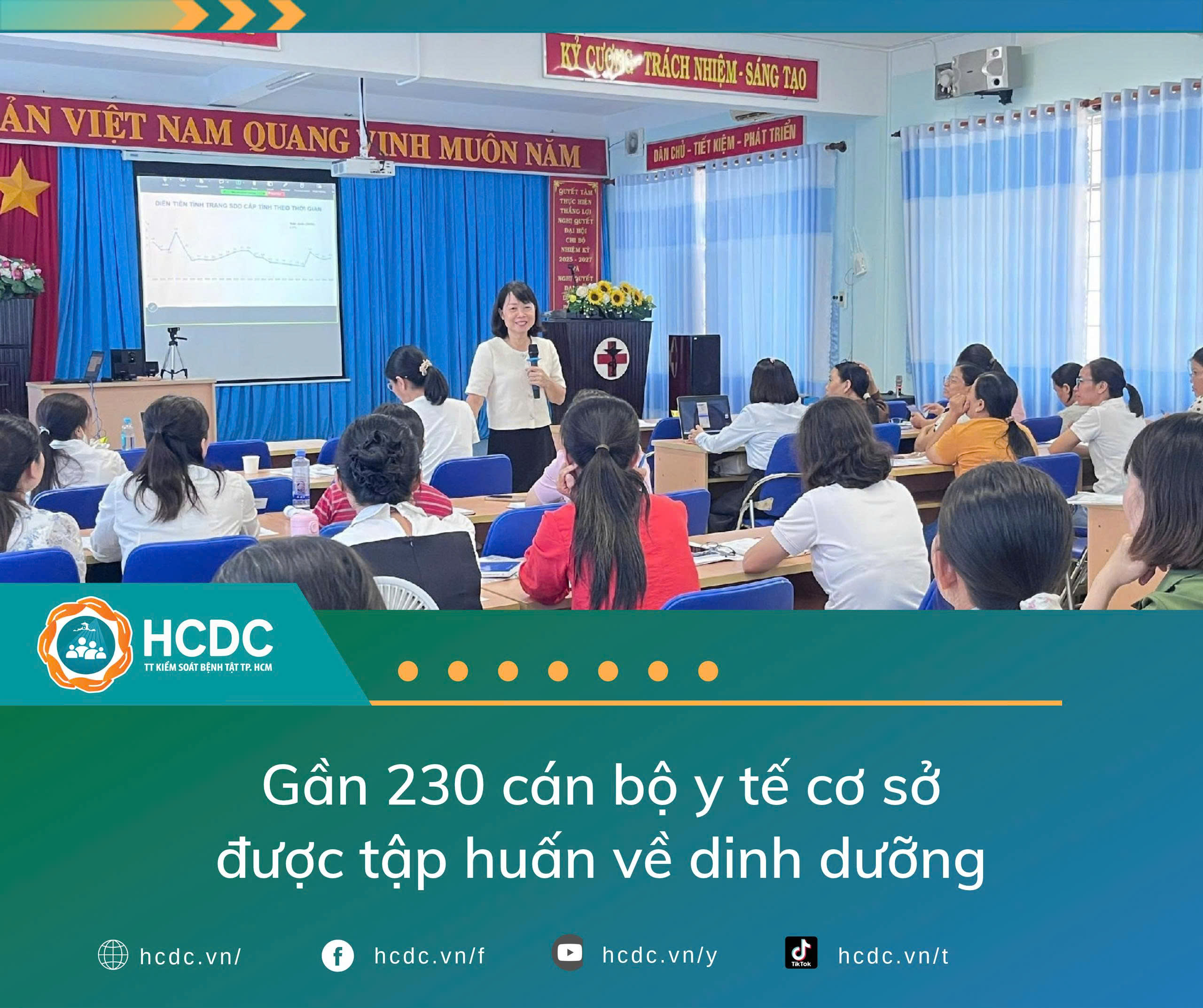 Gần 230 cán bộ y tế cơ sở được tập huấn về dinh dưỡng