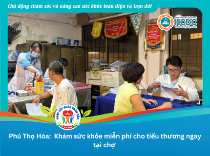 Phú Thọ Hòa: Khám sức khỏe miễn phí cho tiểu thương ngay tại chợ 