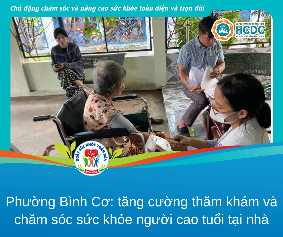 Phường Bình Cơ: tăng cường thăm khám và chăm sóc sức khỏe người cao tuổi tại nhà
