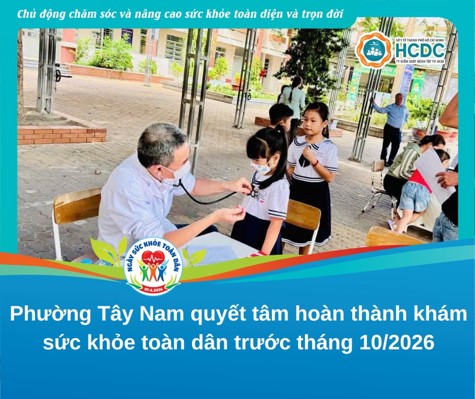 Phường Tây Nam quyết tâm hoàn thành khám sức khỏe toàn dân trước tháng 10/2026