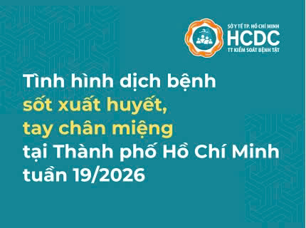 Tình hình dịch bệnh sốt xuất huyết, tay chân miệng trên địa bàn TP. Hồ Chí Minh tính đến tuần 19/2026