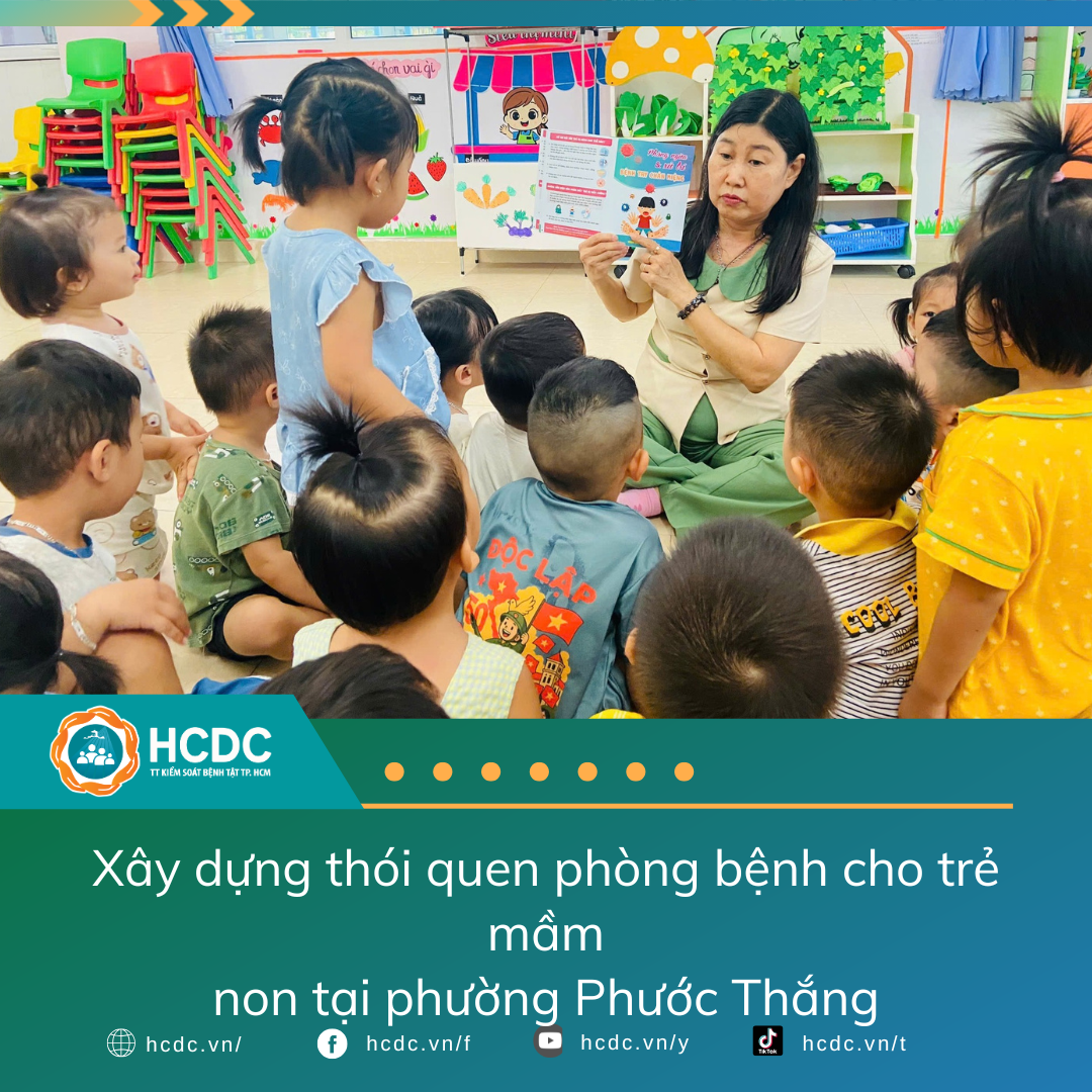 Xây dựng thói quen phòng bệnh cho trẻ mầm non tại phường Phước Thắng
