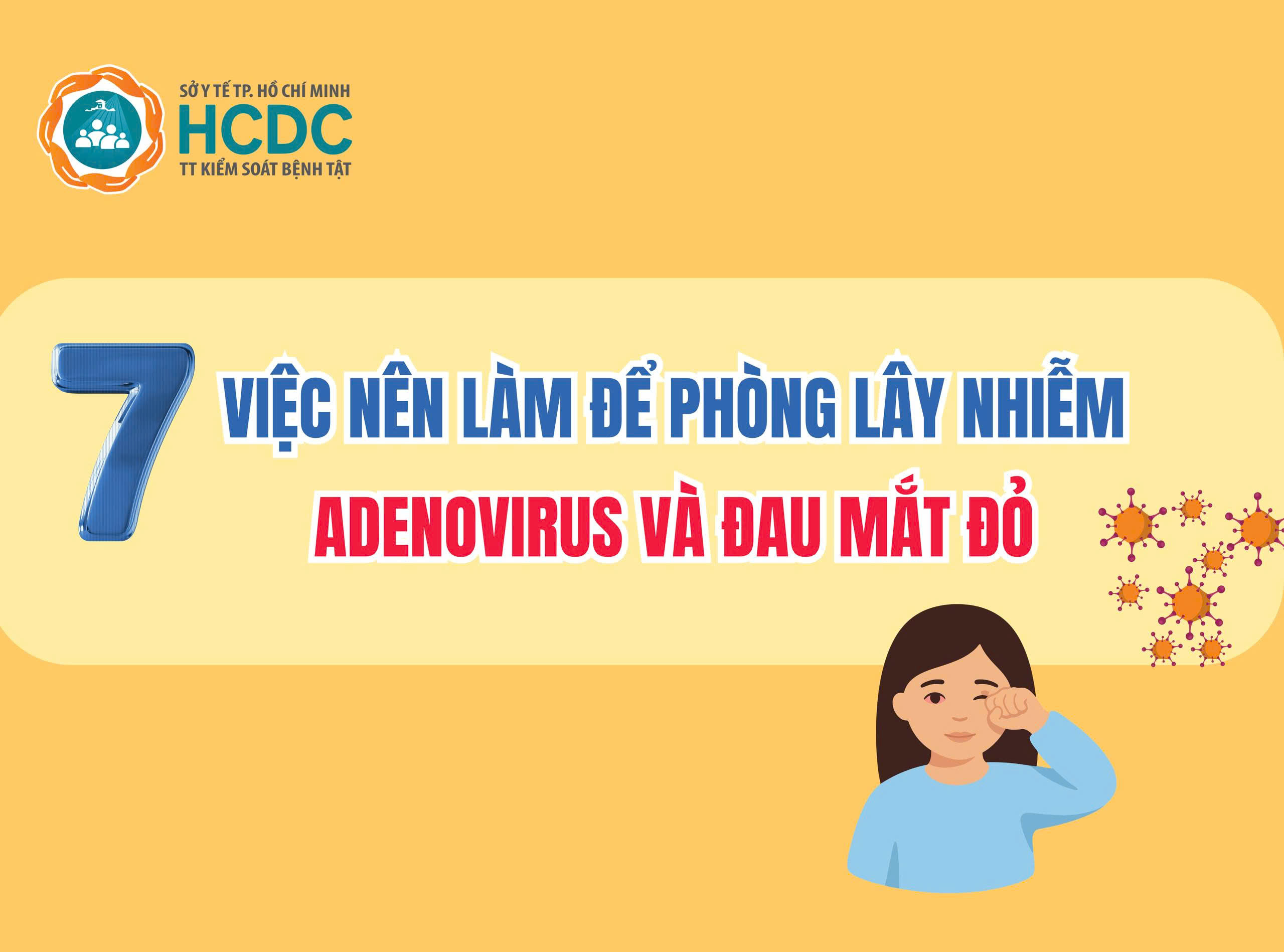 7 việc nên làm để phòng bệnh Adenovirus và đau mắt đỏ