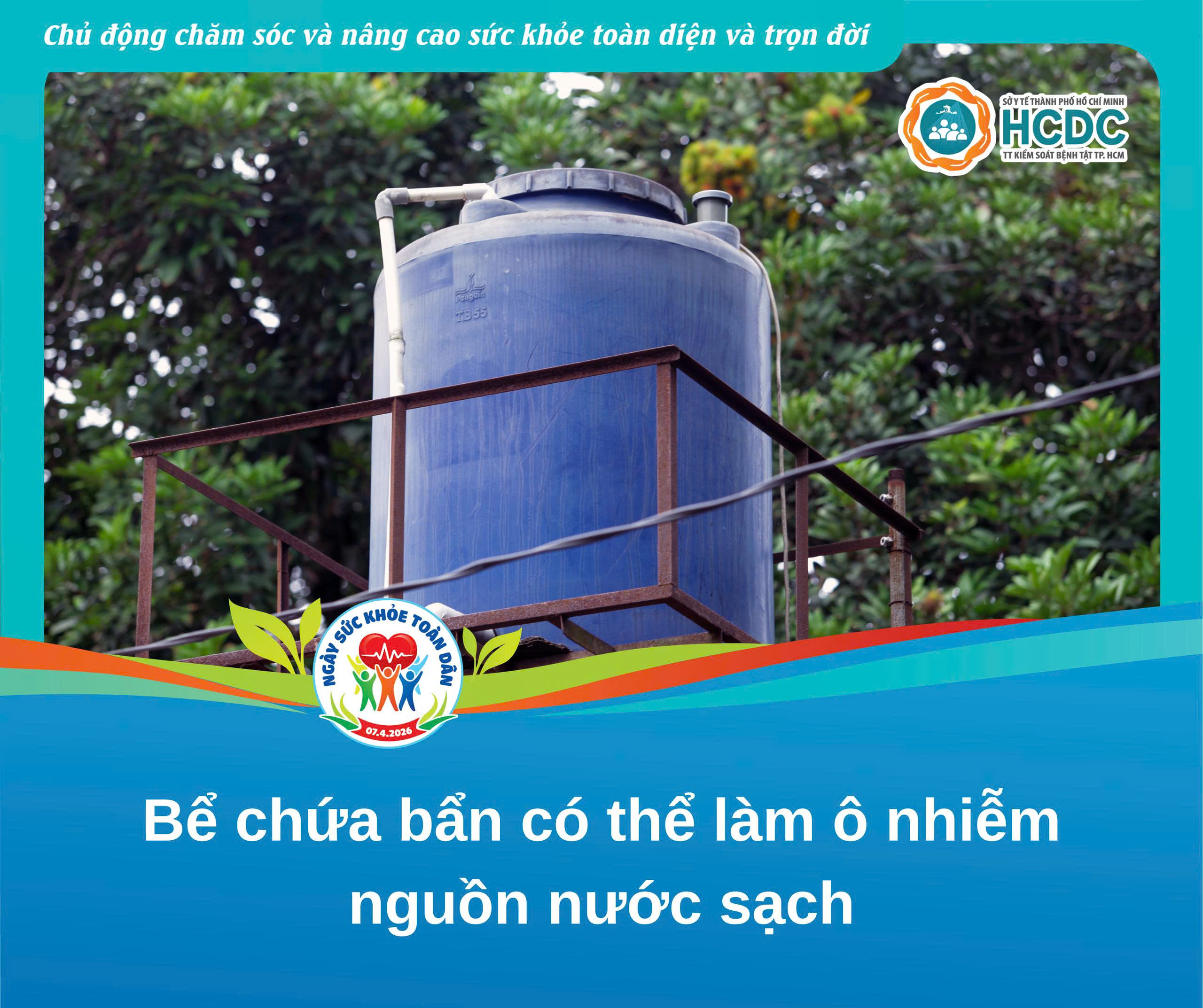 Bể chứa bẩn có thể làm ô nhiễm nguồn nước sạch