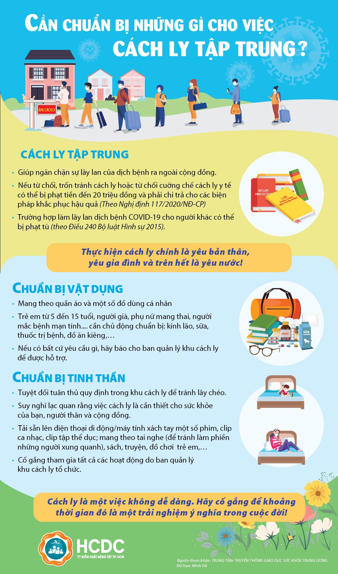 Cần chuẩn bị những gì cho việc CÁCH LY TẬP TRUNG?