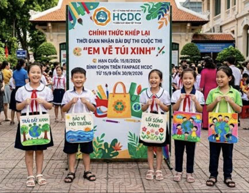 Hơn 240 tác phẩm "Em vẽ túi xinh" chờ cộng đồng tiếp sức bình chọn