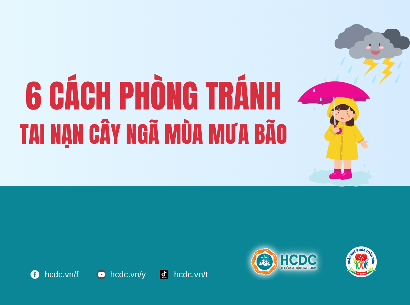 [INFOGRAPHIC] 6 cách phòng tránh tai nạn cây ngã mùa mưa bão
