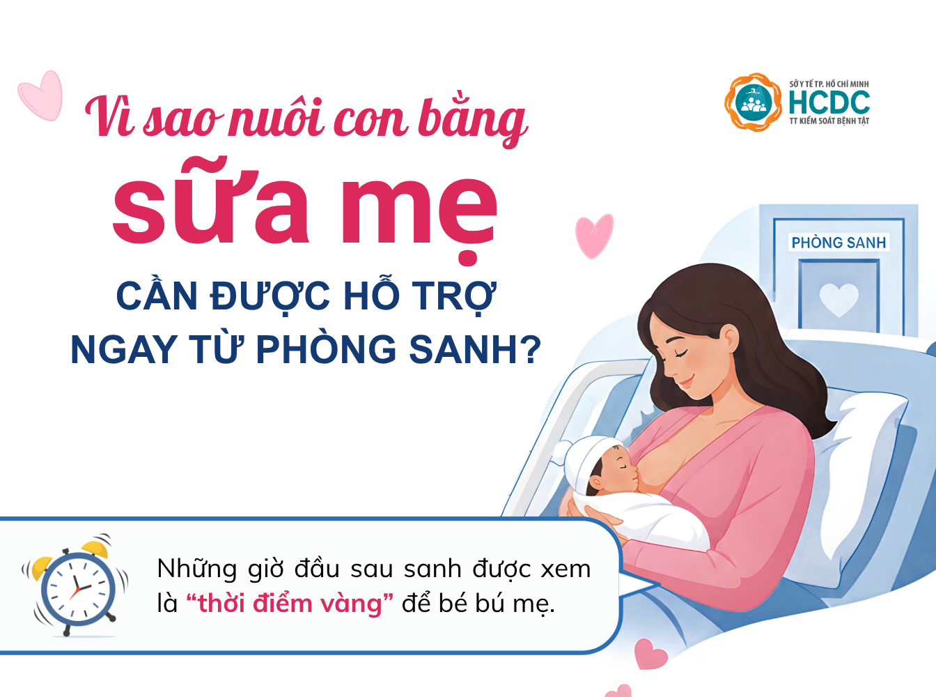 Infographic: Vì sao nuôi con bằng sữa mẹ cần được hỗ trợ ngay từ phòng sinh?