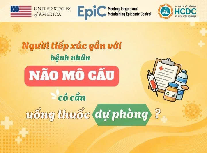 Người tiếp xúc gần với bệnh nhân não mô cầu có cần uống thuốc dự phòng?