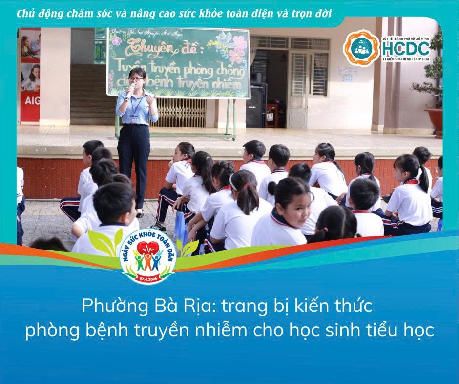 Phường Bà Rịa: trang bị kiến thức phòng bệnh truyền nhiễm cho học sinh tiểu học