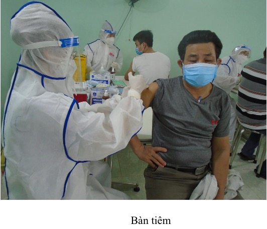 Quận 8: Tổ chức tiêm vắc xin phòng COVID-19 tại Chợ đầu mối Bình Điền 