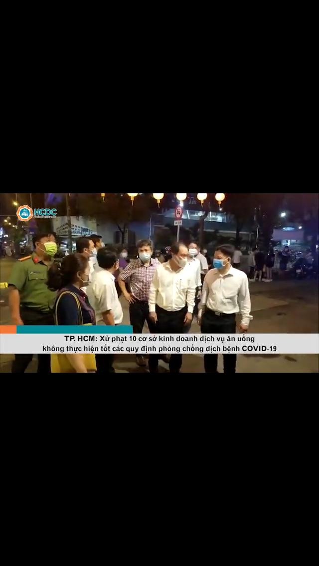 TP. HCM: Xử phạt 10 cơ sở kinh doanh dịch vụ ăn uống không thực hiện tốt các quy định phòng chống dịch bệnh COVID-19
