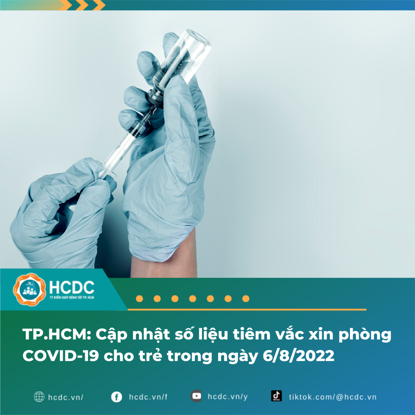 TP.HCM: Cập nhật số liệu tiêm vắc xin phòng COVID-19 cho trẻ trong ngày 6/8/2022