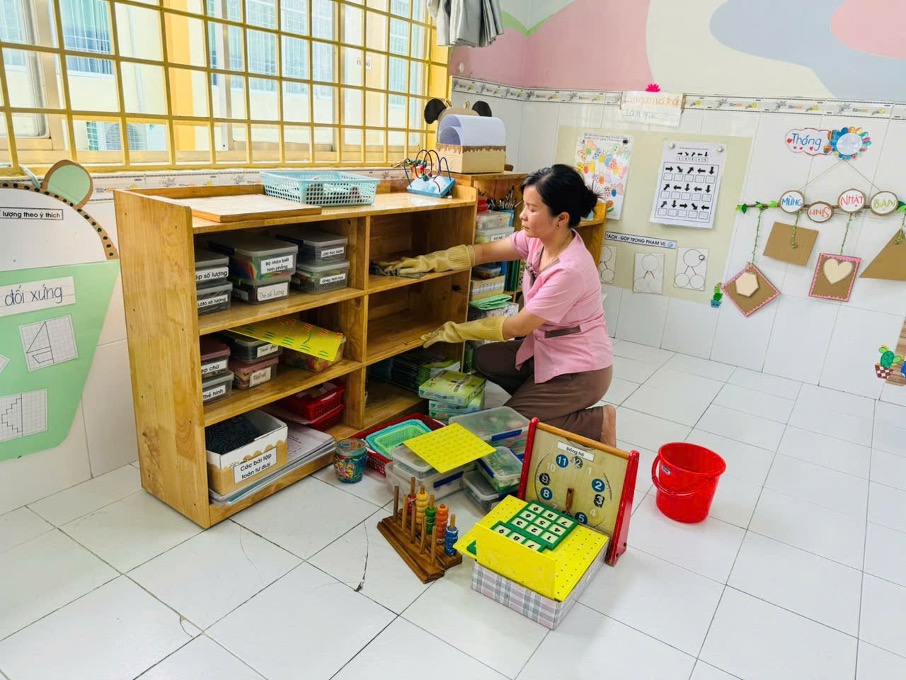 TTYT khu vực Tân Bình giám sát công tác phòng chống bệnh tay chân miệng tại trường mầm non