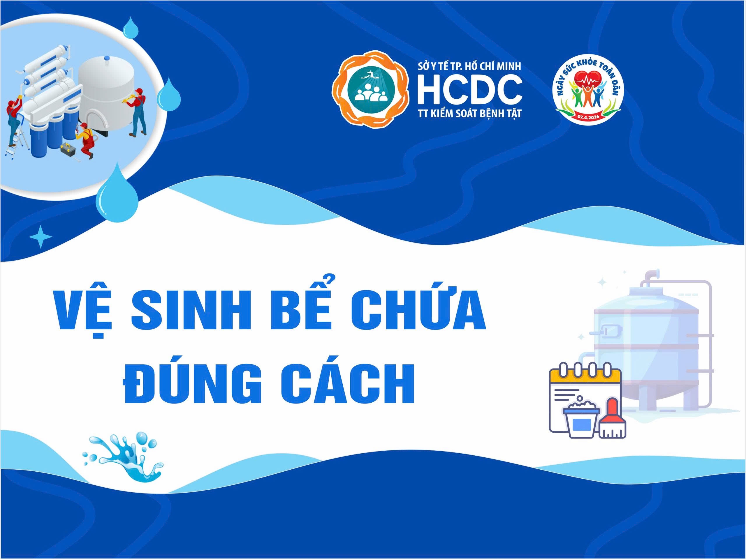 Vệ sinh bể chứa đúng cách 