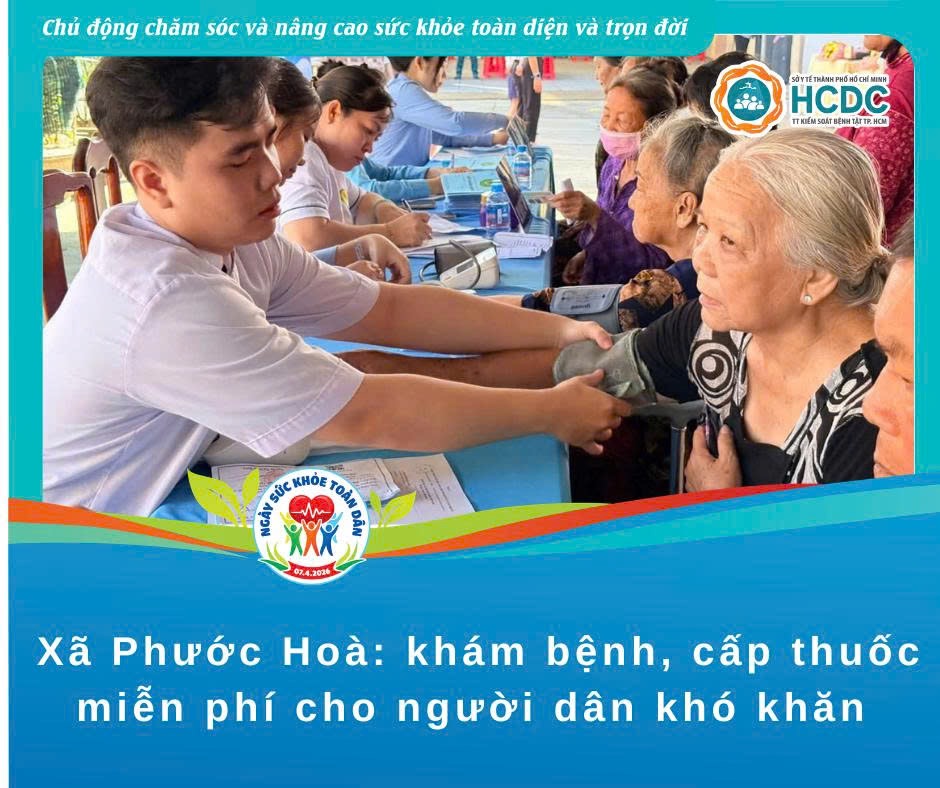 Xã Phước Hoà: khám bệnh, cấp thuốc miễn phí chongười dân khó khăn
