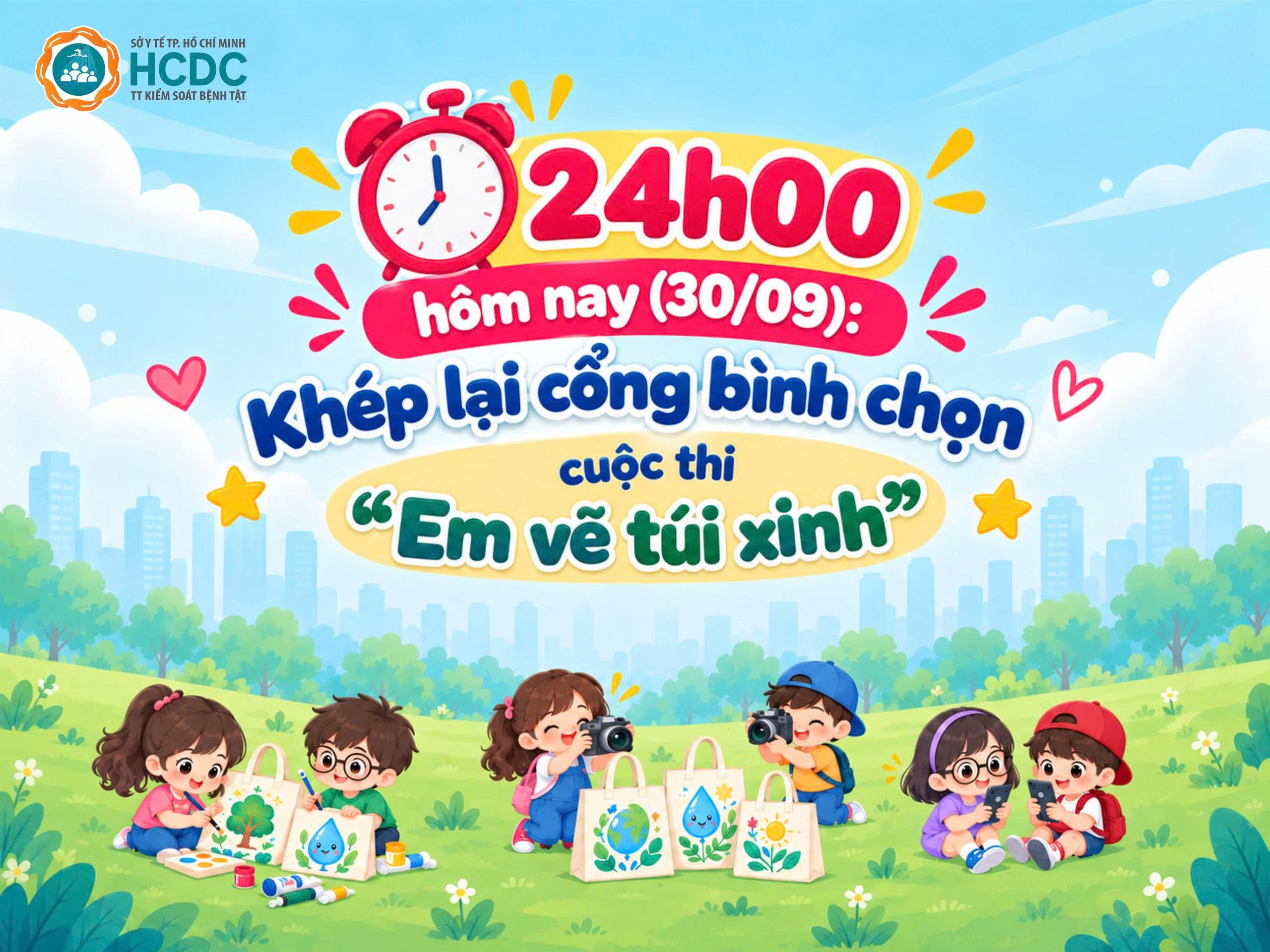 24h00 hôm nay (30/09): Khép lại cổng bình chọn cuộc thi "Em vẽ túi xinh"