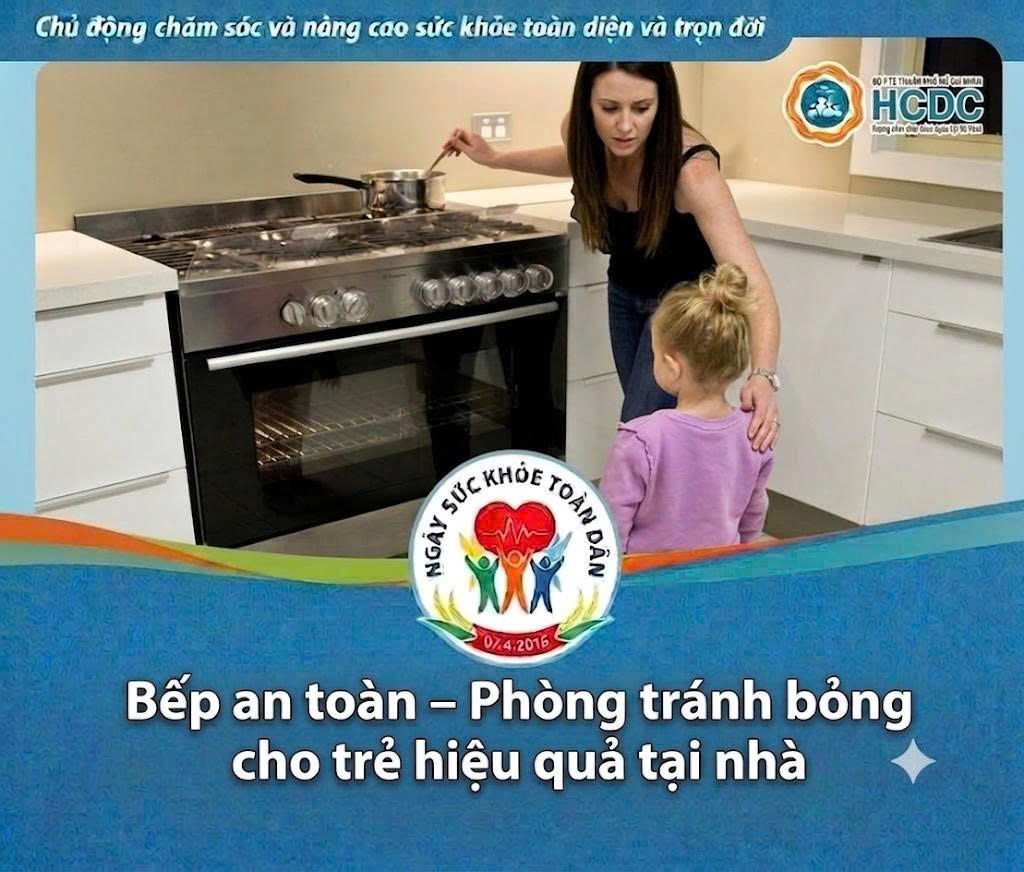 Bếp an toàn – Phòng tránh bỏng cho trẻ hiệu quả tại nhà