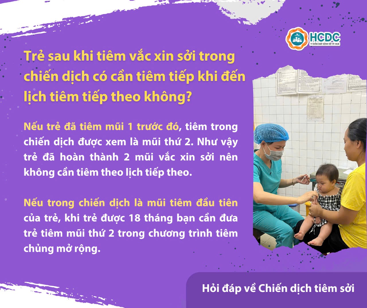 Hướng dẫn về việc tiêm vắc xin sởi cho trẻ khi bị cảm lạnh hoặc sốt