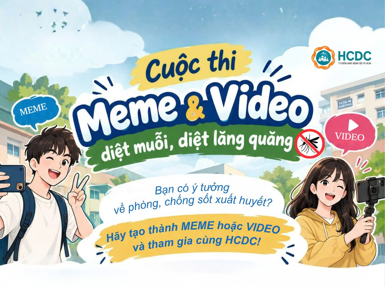 Phát động cuộc thi “Meme & Video diệt muỗi, diệt lăng quăng”