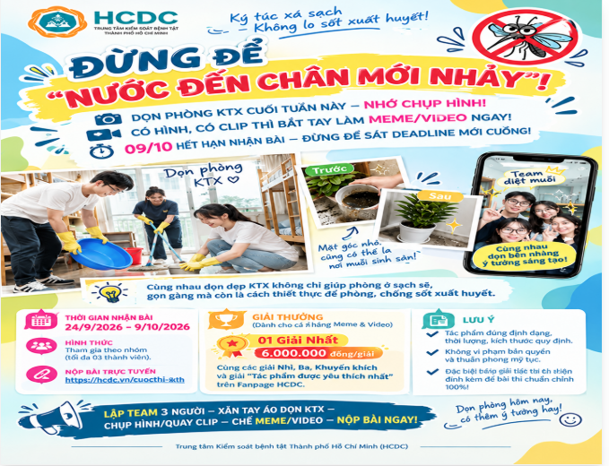 Phòng sạch, content chất cùng cuộc thi Meme & Video diệt muỗi, diệt lăng quăng