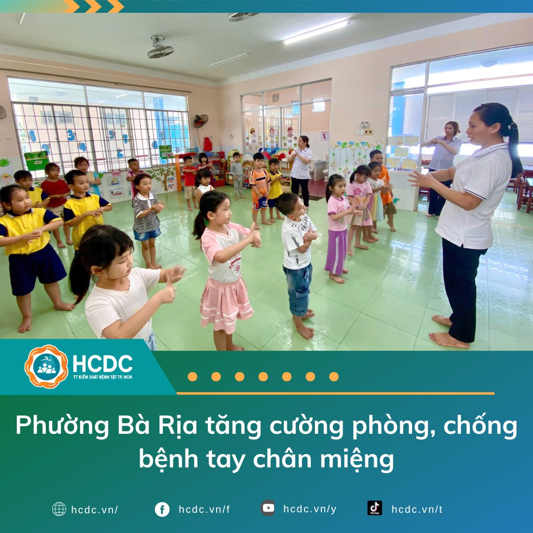 Phường Bà Rịa tăng cường phòng, chống bệnh tay chân miệng