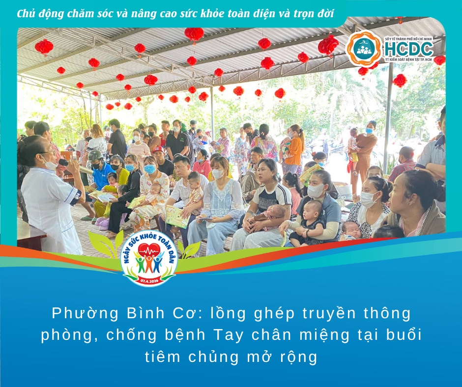 Phường Bình Cơ:  lồng ghép truyền thông phòng, chống bệnh Tay chân miệng tại buổi tiêm chủng mở rộng