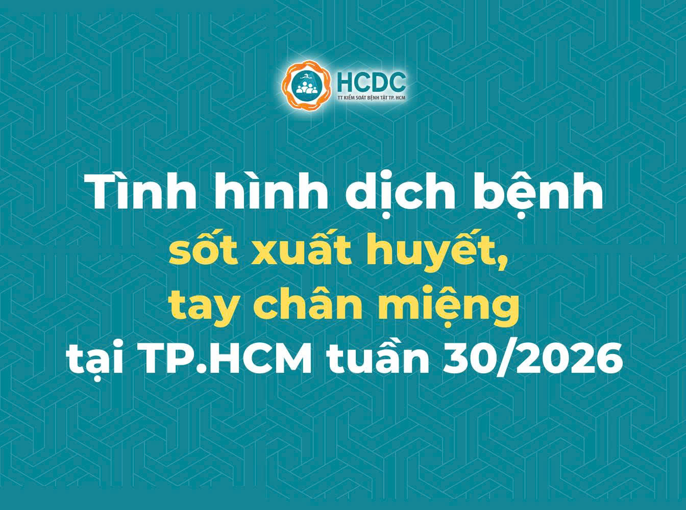 Tình hình dịch bệnh sốt xuất huyết, tay chân miệng trên địa bàn TP. Hồ Chí Minh tính đến tuần 30/2026