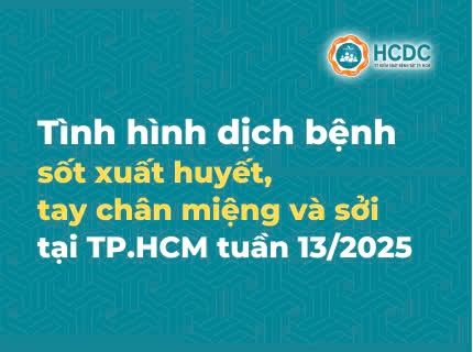 Tình hình dịch bệnh sốt xuất huyết, tay chân miệng và sởi tại TP. Hồ Chí Minh tính đến tuần 13/2025