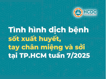 Tình hình dịch bệnh sốt xuất huyết, tay chân miệng và sởi tại TP. Hồ Chí Minh tính đến tuần 7/2025